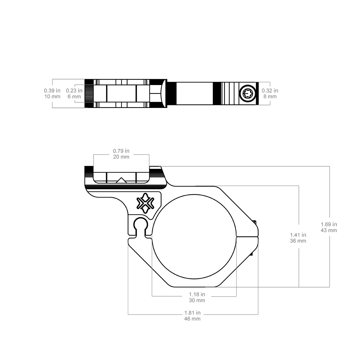 30 мм нивелир за оптически мерник