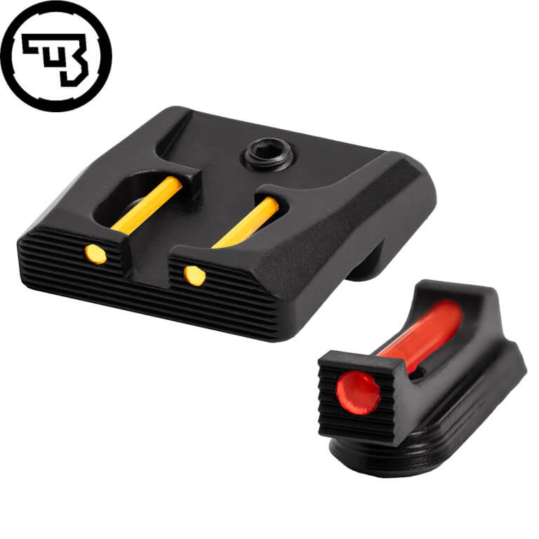 Комплект фиксирани прицелни прибори с фиброоптика за CZ P-07, CZ P-09 | тип B