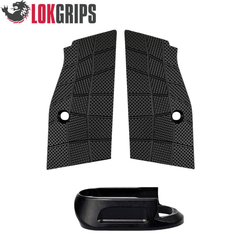 CZ Shadow 2 Compact & Carry къси алуминиеви чирени & алуминиева фуния за пълнителя | Gridlok_черен