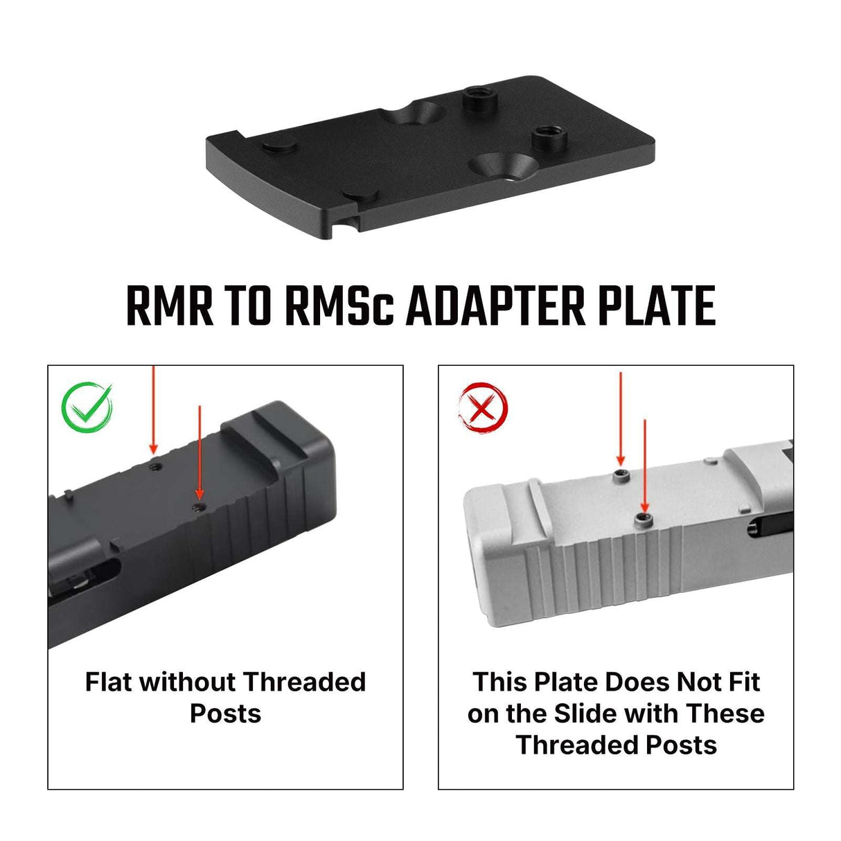 Footprint адаптер | от Trijicon RMR към Shield RMSc & K-series footprint