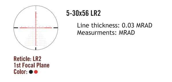 Sightmark Presidio 5-30x56 LR2 FFP оптически прицел