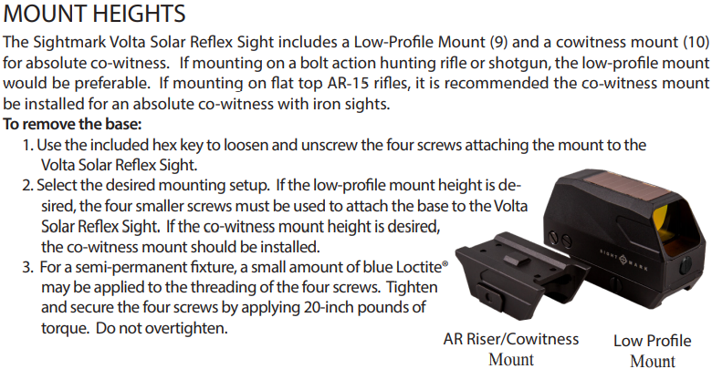 Sightmark Volta Solar колиматор