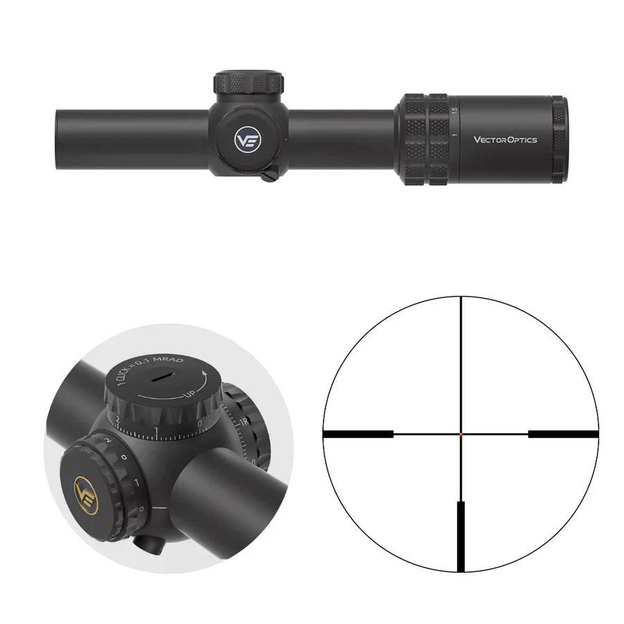 Vector Optics Grizzly 1-6x24i HD Fiber оптика