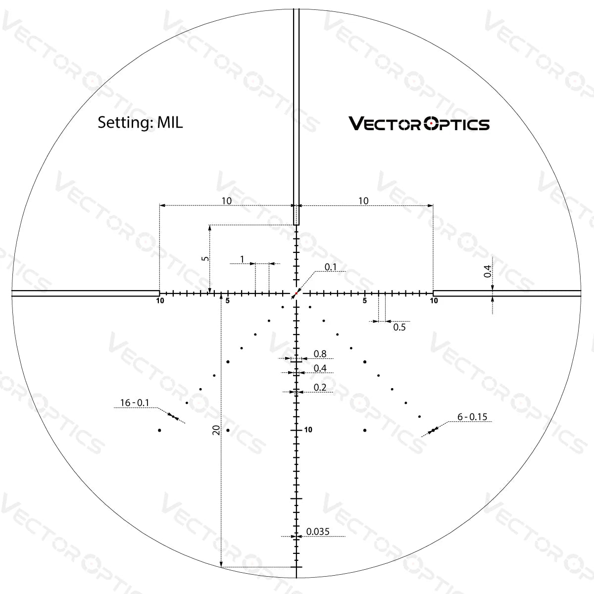 Vector Optics Veyron 6-24x44 IR първа фокална равнина осветен прицел за карабина Vector Optics