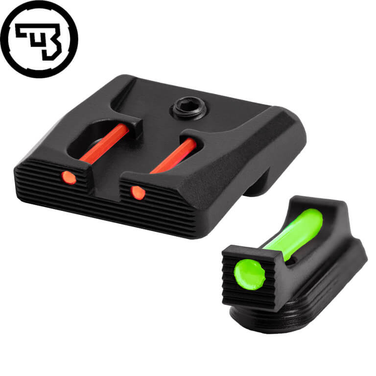 Комплект фиксирани прицелни прибори с фиброоптика за CZ P-07, CZ P-09 | тип B