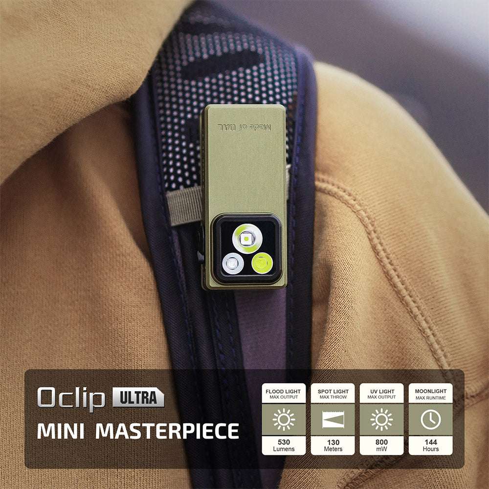 Olight Oclip Ultra | 3-в-1 EDC фенер с клипс | 530 lm