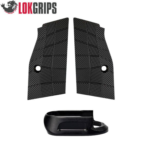 CZ Shadow 2 Compact & Carry къси алуминиеви чирени & алуминиева фуния за пълнителя | Gridlok_черен