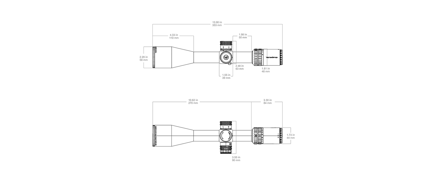 Оптичен мерник Vector Optics Orion Pro Max 6-24x50 MIL HD FFP