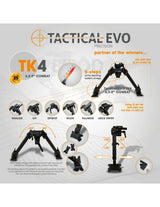 Тактически двуног Combat TK4 6,5-9"