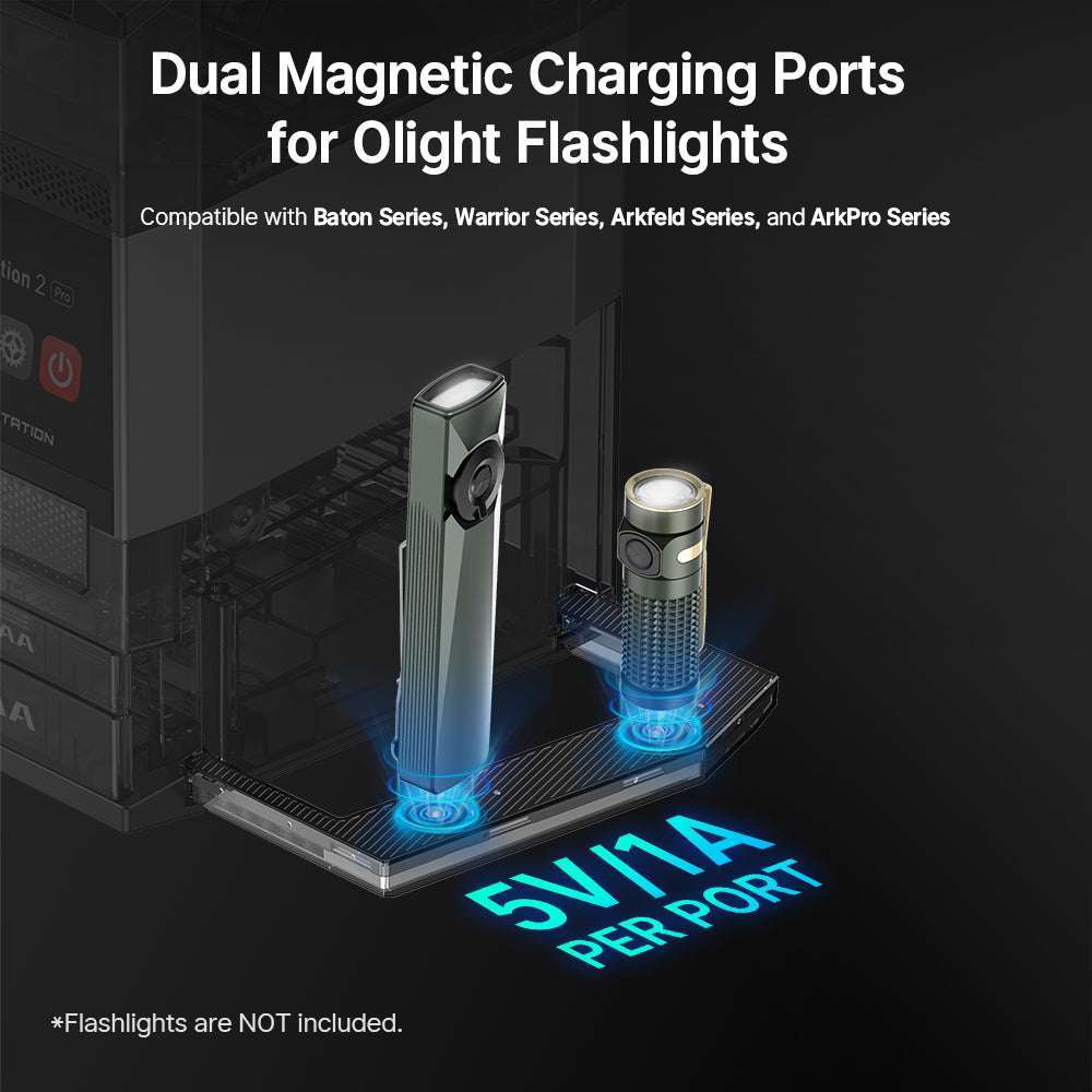 Olight Ostation 2 Pro | смарт зарядно за AA/AAA батерии | 3-в-1