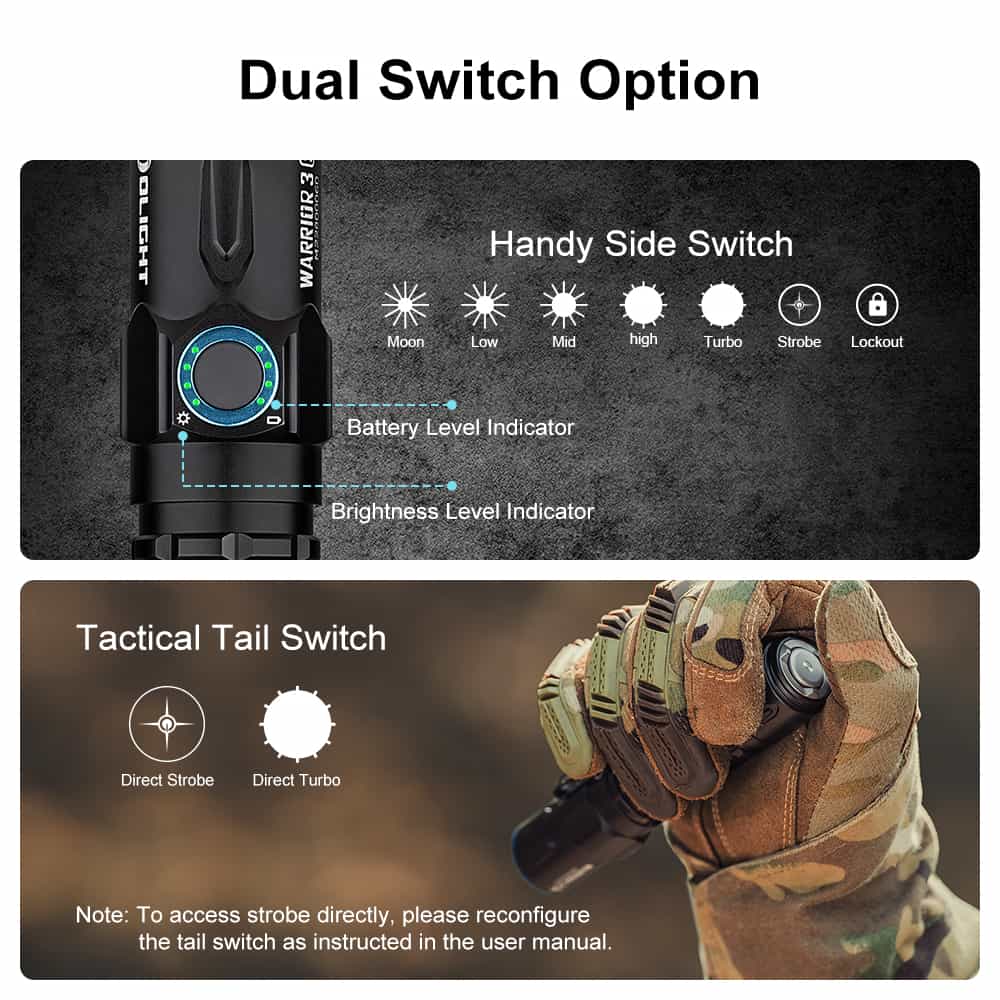 Olight Warrior 3S | тактически фенер | 2.300 lm